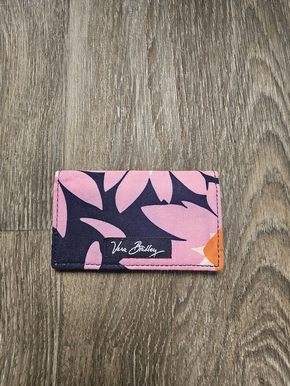 Vera Bradley Navy, Pink & Orange Floral Card Holder